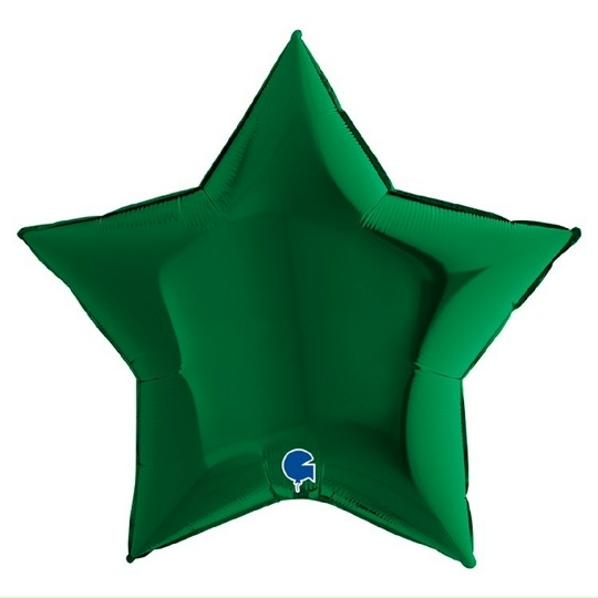 Шар звезда (91 см.) Металлик Dark Green, 1 шт.