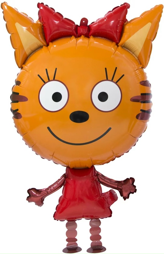 Шар 3D (81 см) Ходячая Фигура, Три Кота, Карамелька