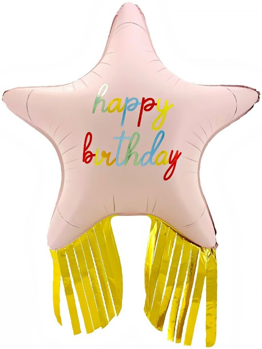 Шар Звезда, Happy Birthday (97 см)