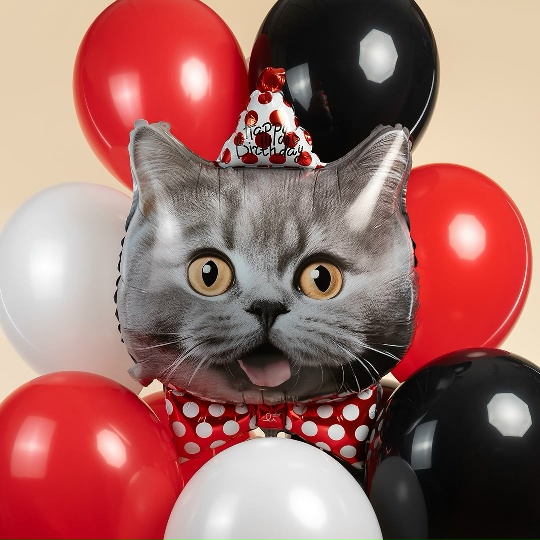 Шар (74 см) Фигура, Котенок в колпачке