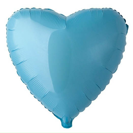 Шар (81 см.) СЕРДЦЕ Пастель Blue, 1 шт.