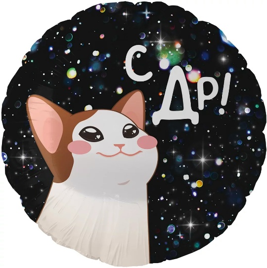 Шар (46 см) Круг, С ДР!